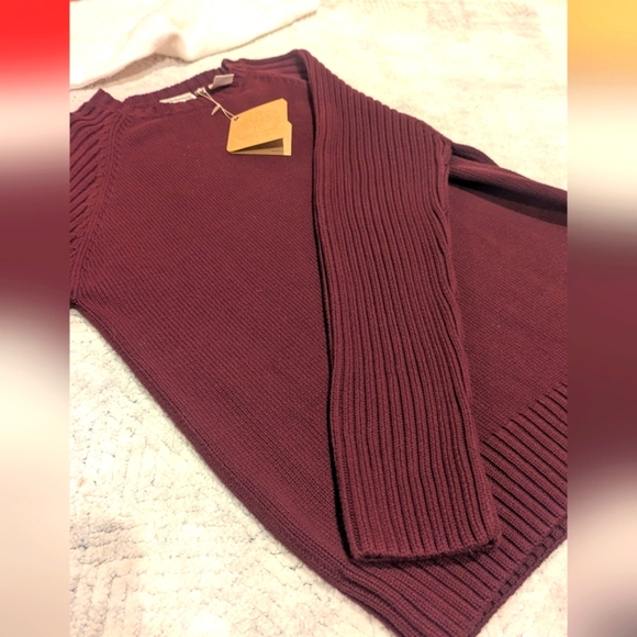 NWT Burgundy Timberland Sweater Size L - Picture 1 of 7